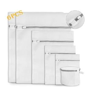 Big Set 6 Bags New Lingerie Laundry Mesh Zipper Wash Dry Delicates Bras Panties